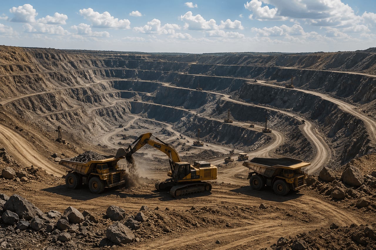 Open-pit antimony extraction, Myanmar